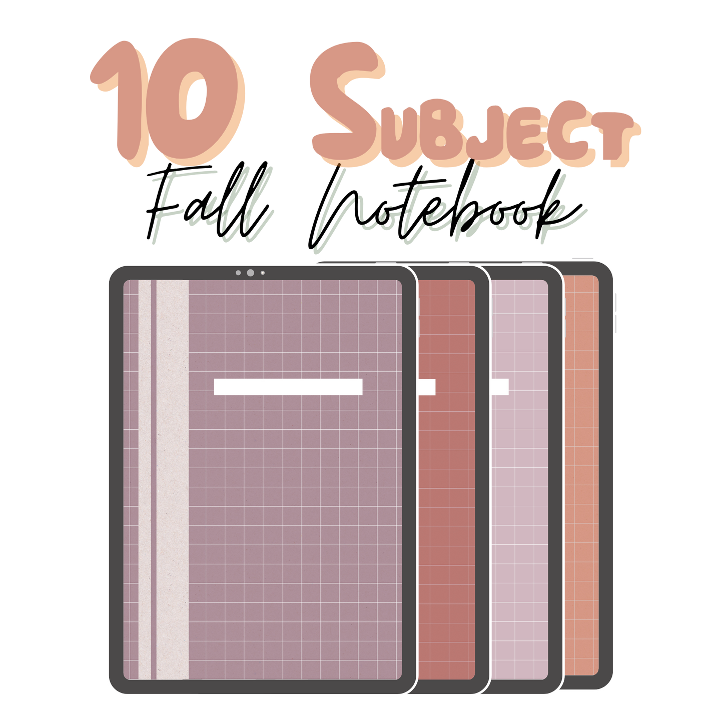 10 Subject Fall Digital Notebook