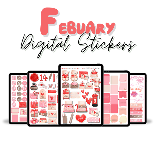 300+ February Digital Stickers