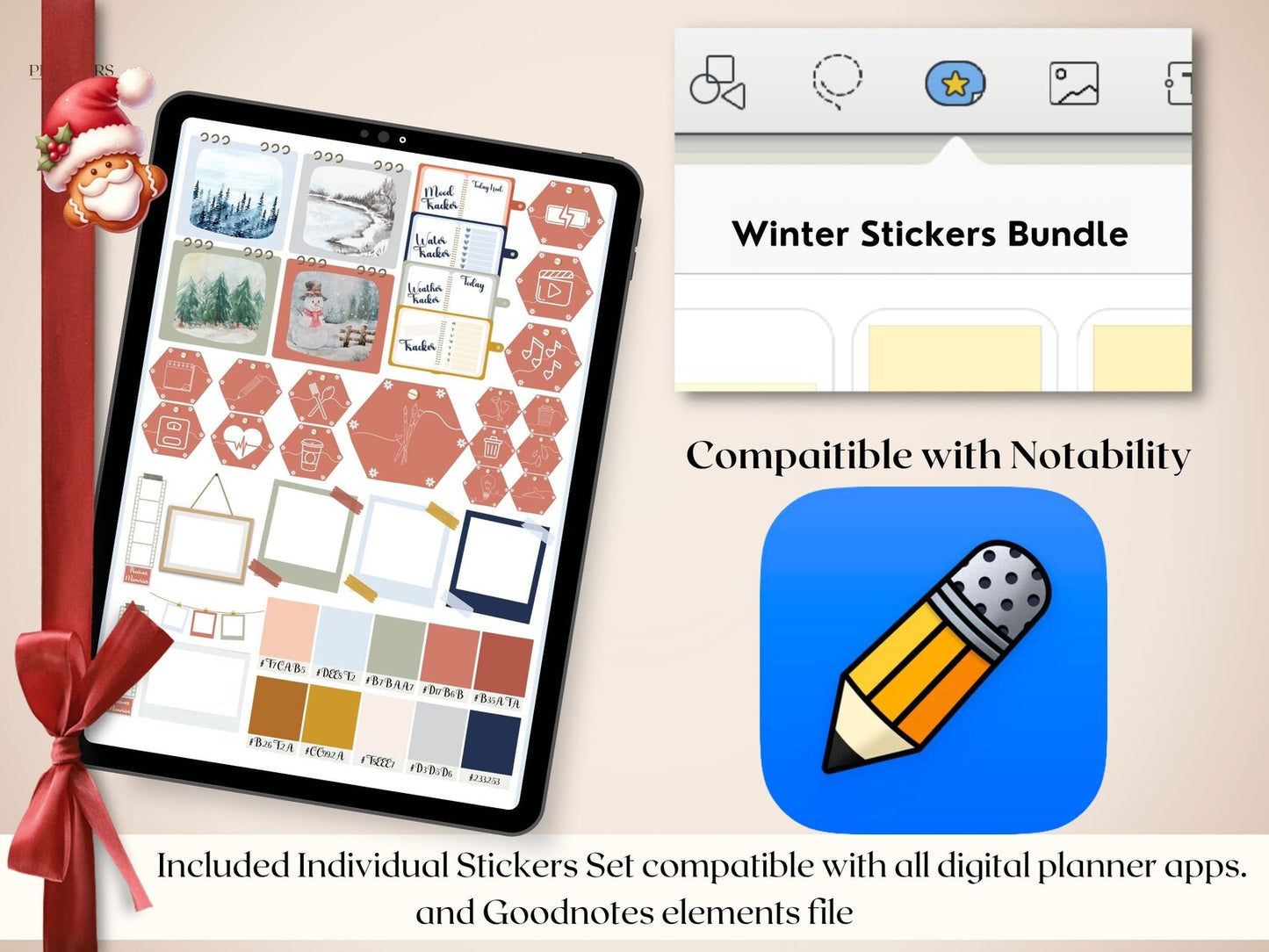 Holiday Digital Stickers Bundle