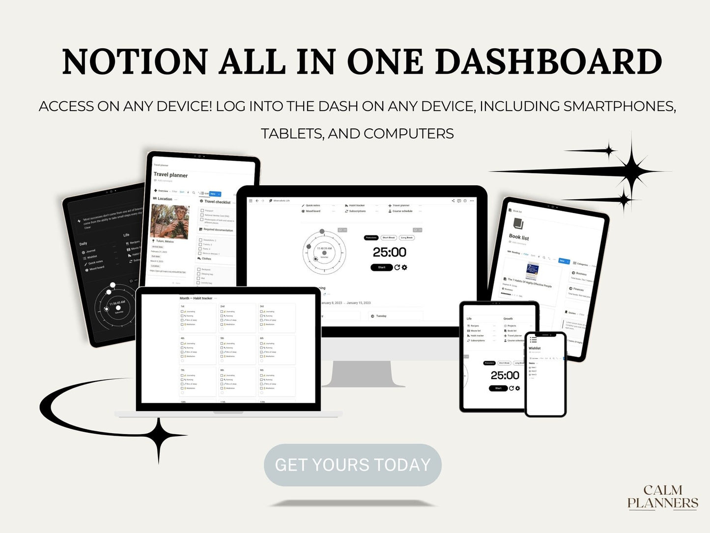 Minimal Muse All in One Notion Dashboard