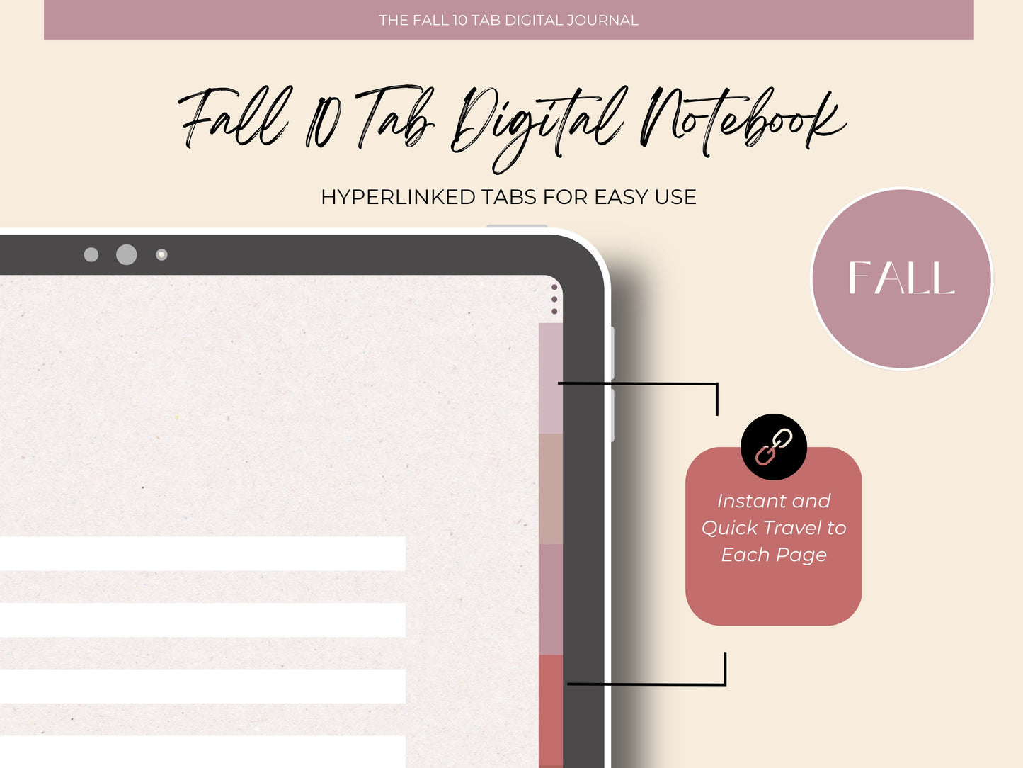 10 Subject Fall Digital Notebook