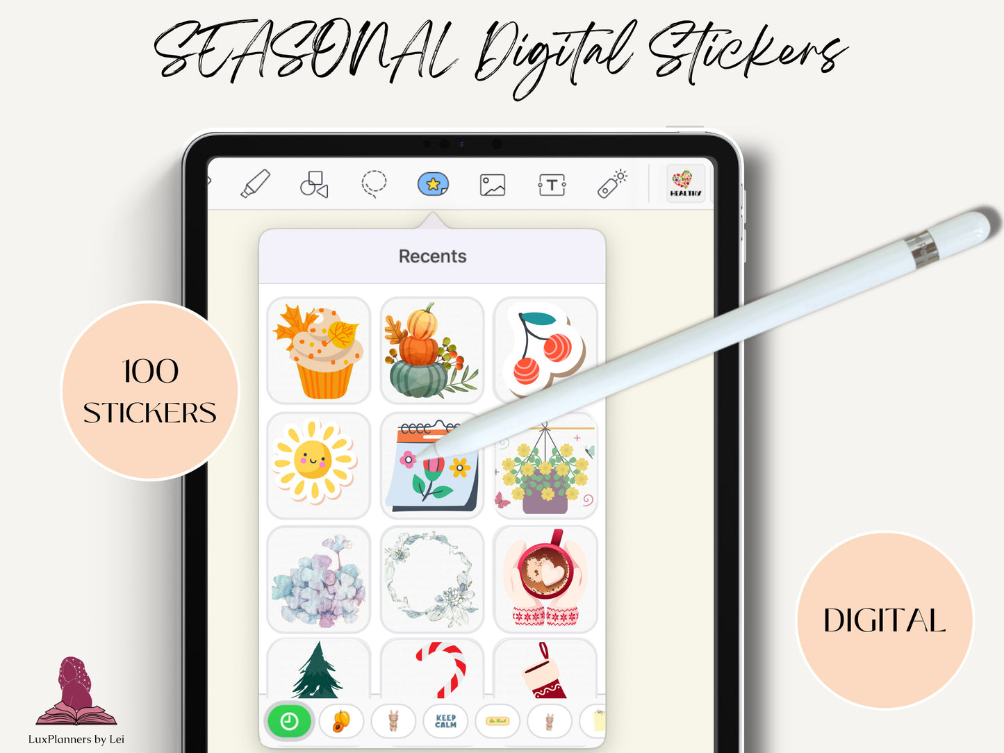 Seasonal Digital Stickers