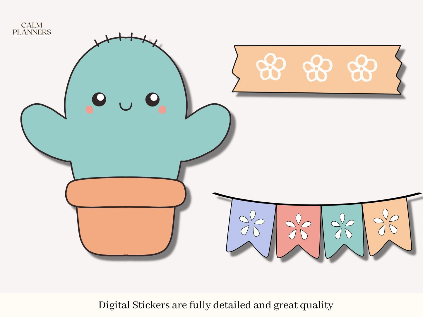 Spring Pastel Digital Stickers Set