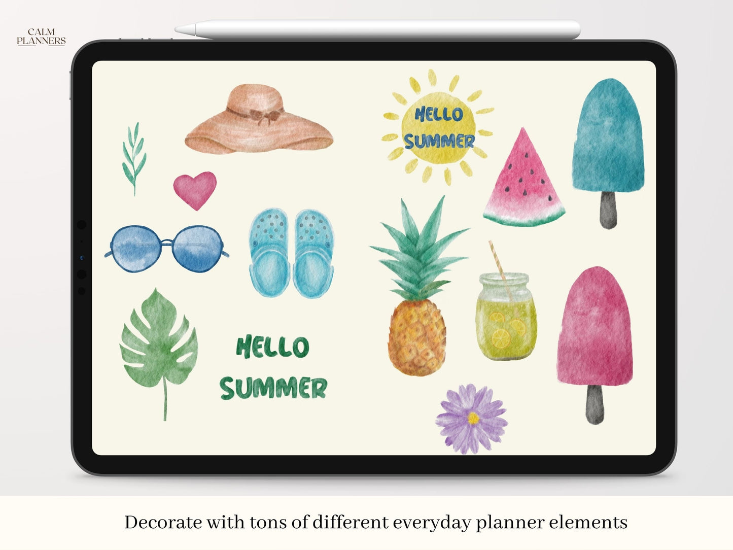 Seasonal Summer Digital Sticker Set