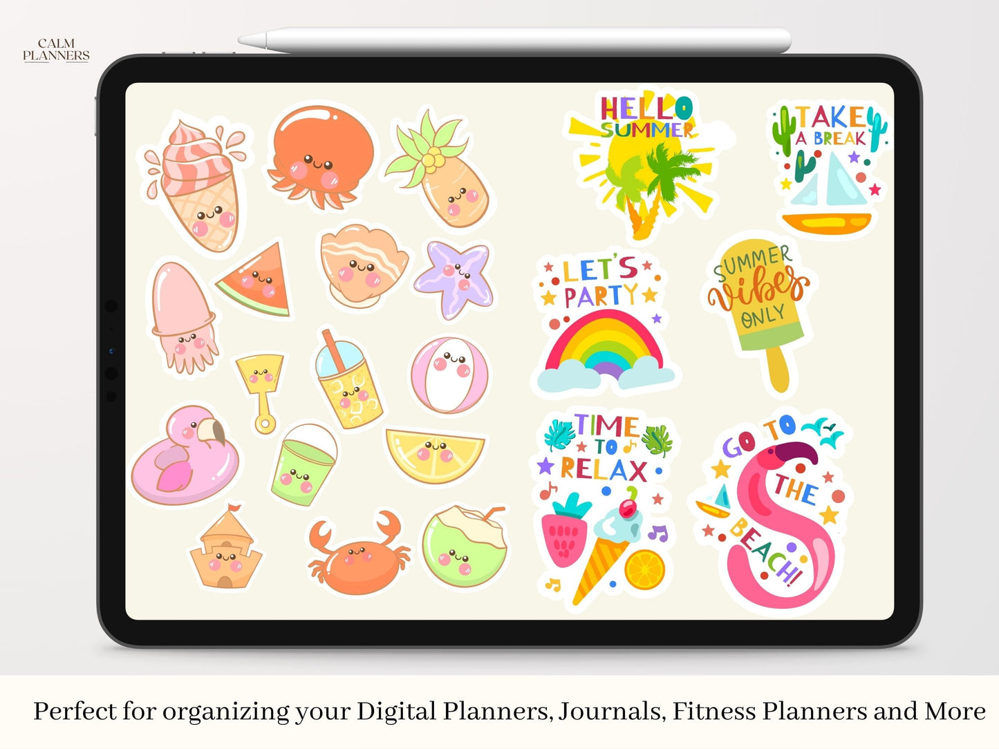 Seasonal Summer Digital Sticker Set