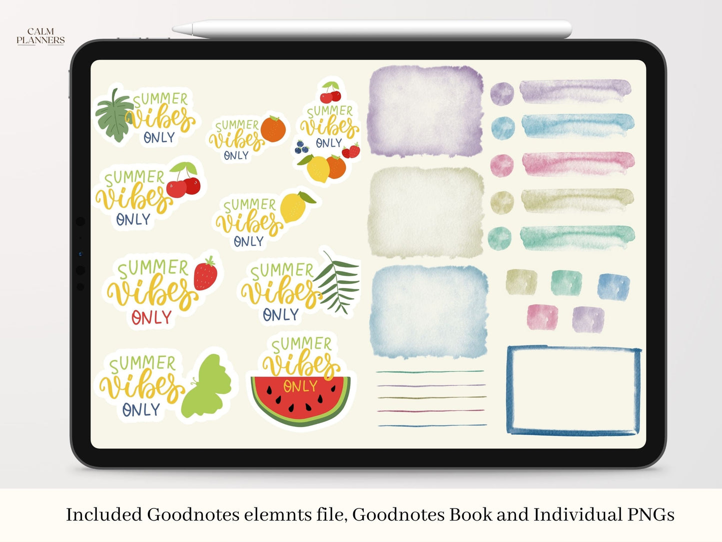 Seasonal Summer Digital Sticker Set