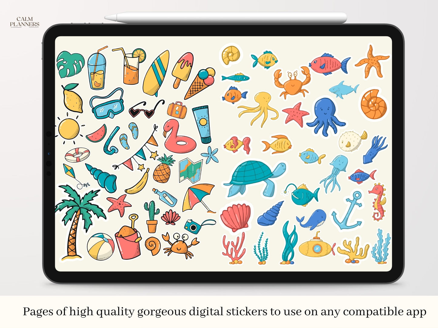 Seasonal Summer Digital Sticker Set