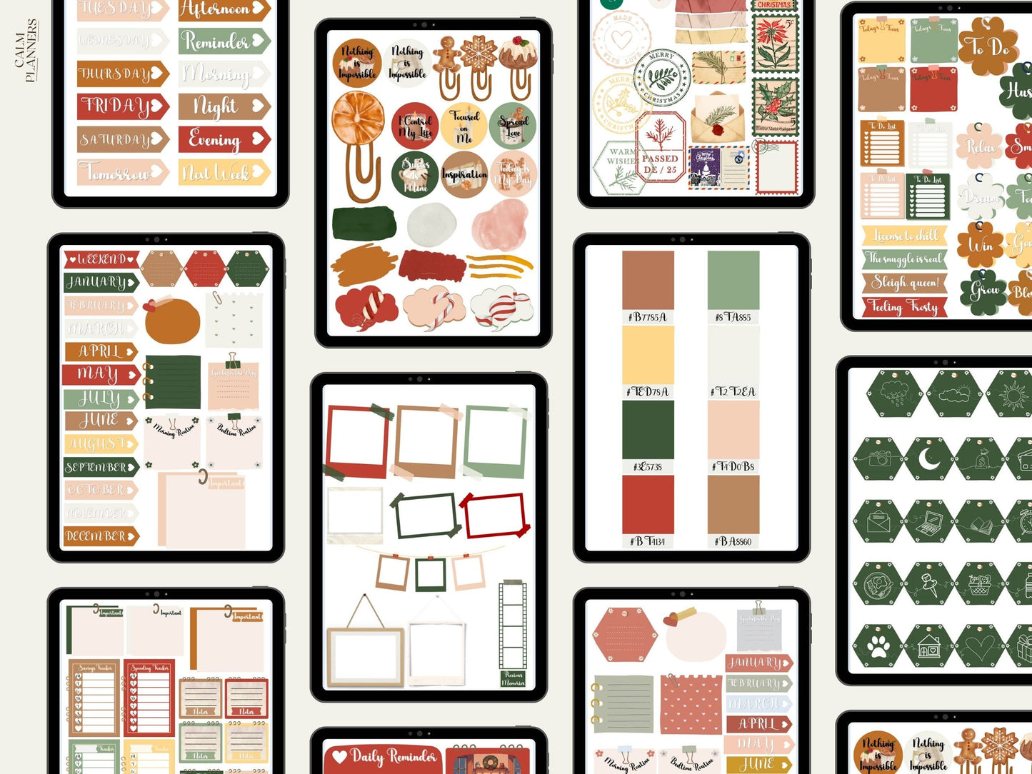 Cozy Christmas Digital Stickers Bundle