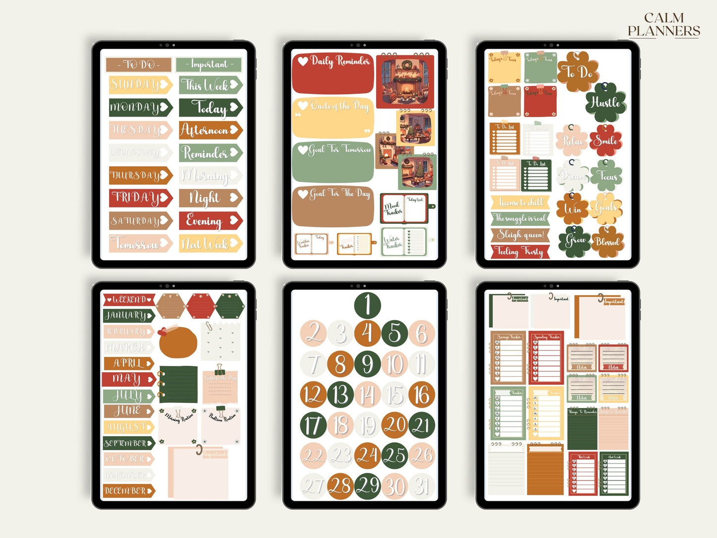 Cozy Christmas Digital Stickers Bundle