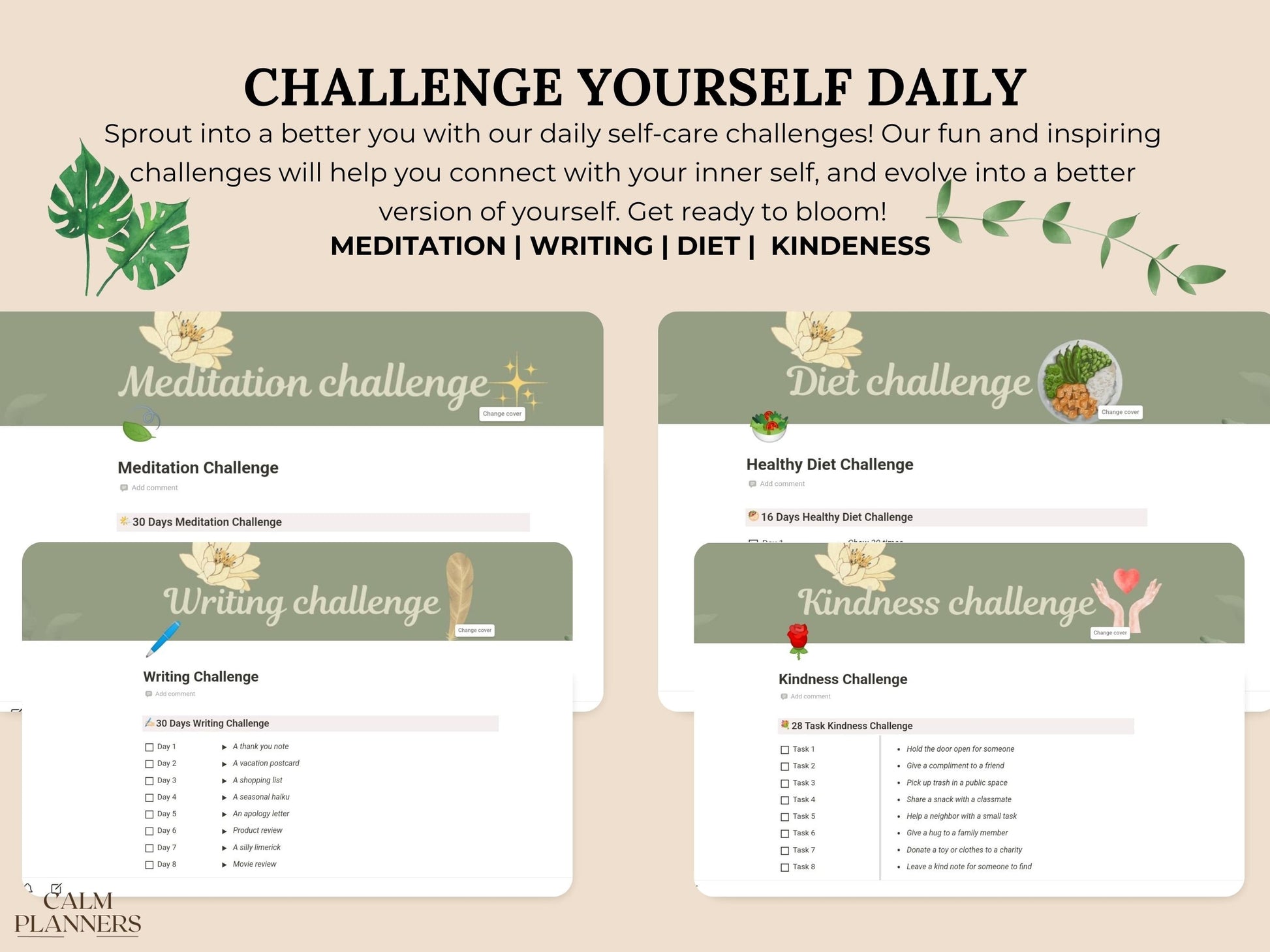 Self Care All In One Notion Template