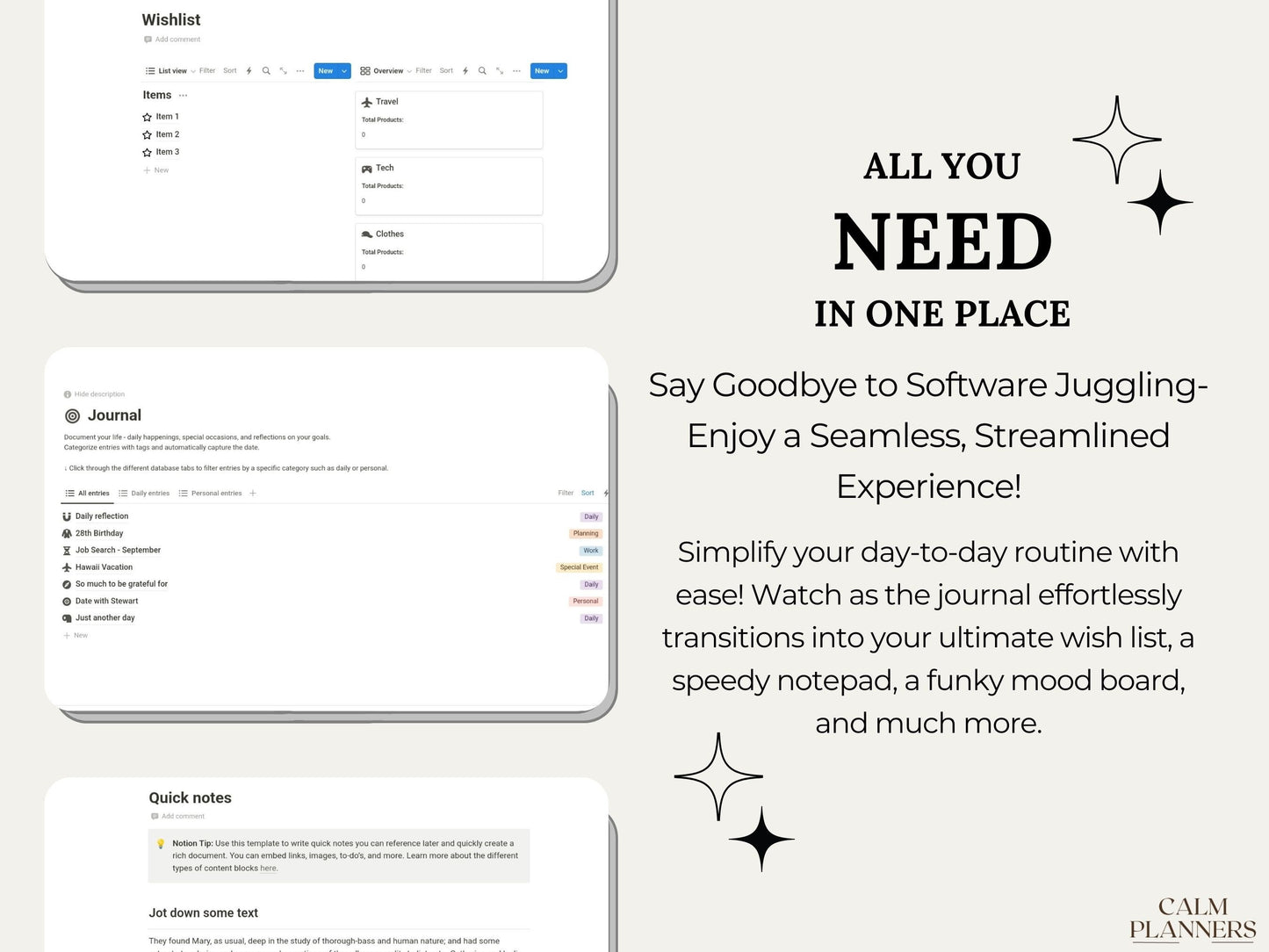 Minimal Muse All in One Notion Dashboard