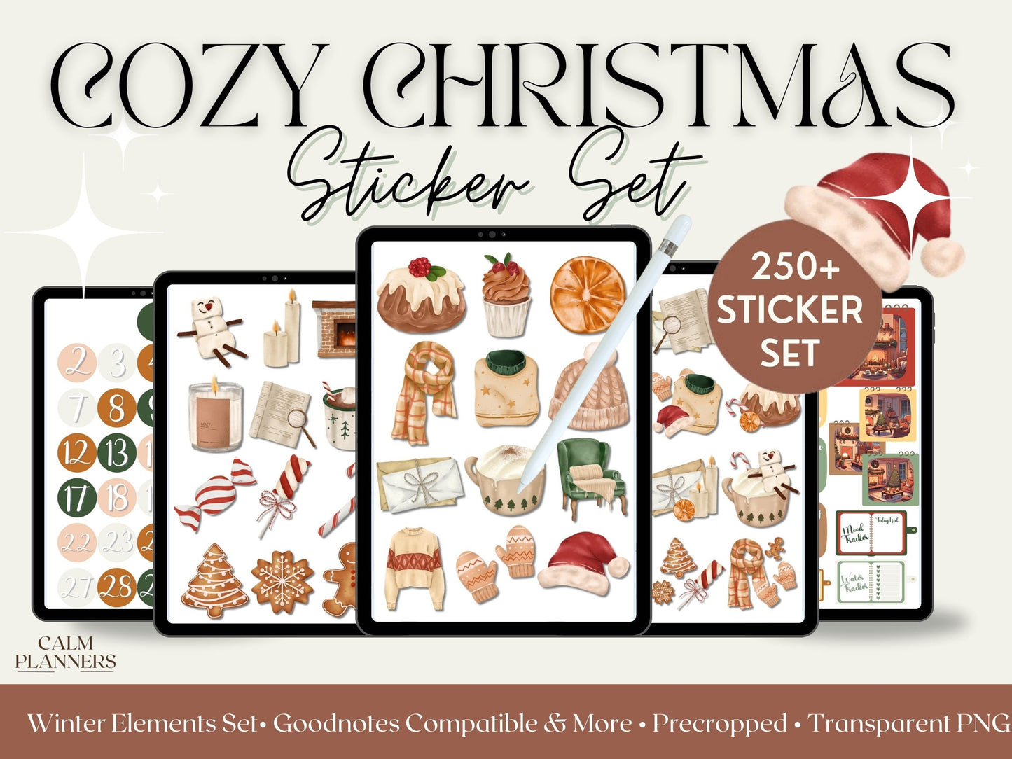 Cozy Christmas Digital Stickers Bundle