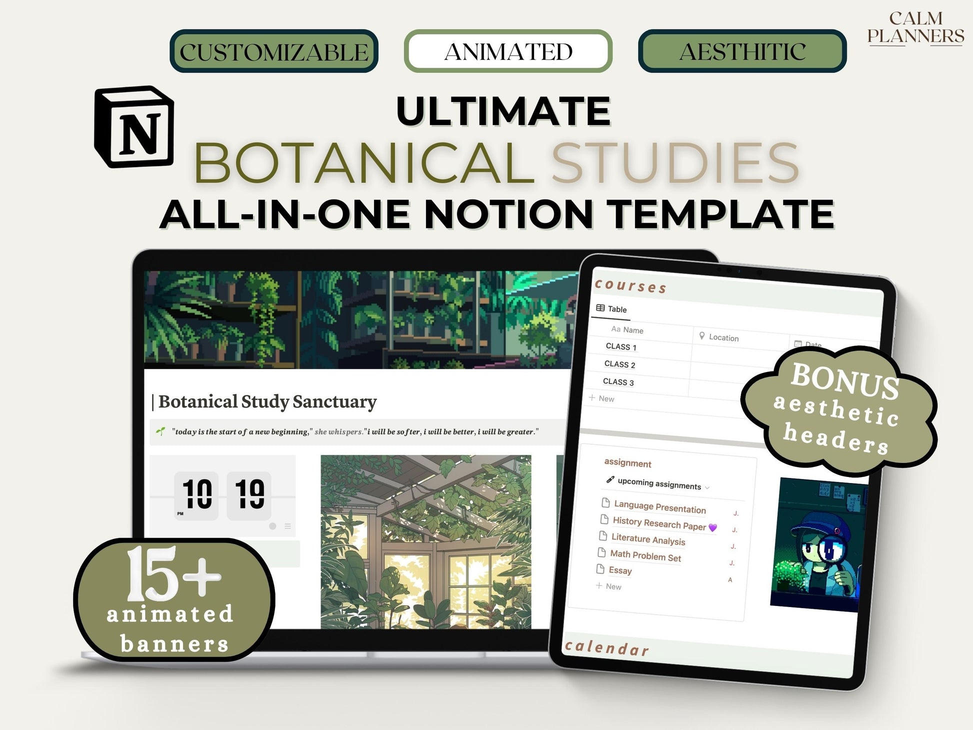 Ultimate Botanical Study Sanctuary - Student Planner