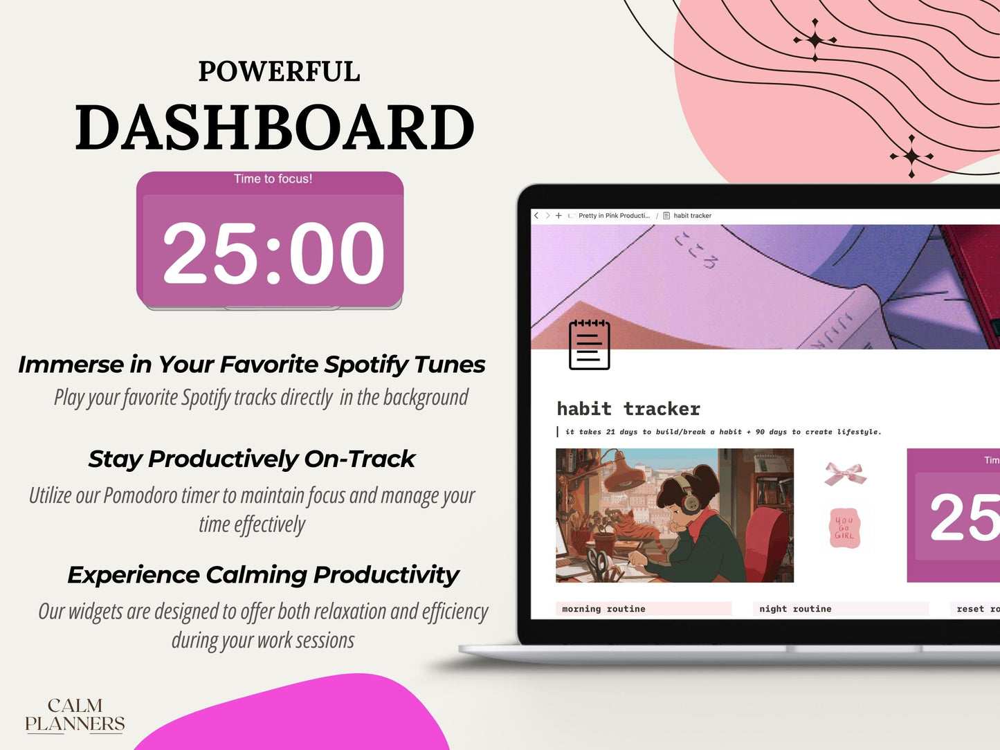 Pretty In Pink Aesthetic Notion Template