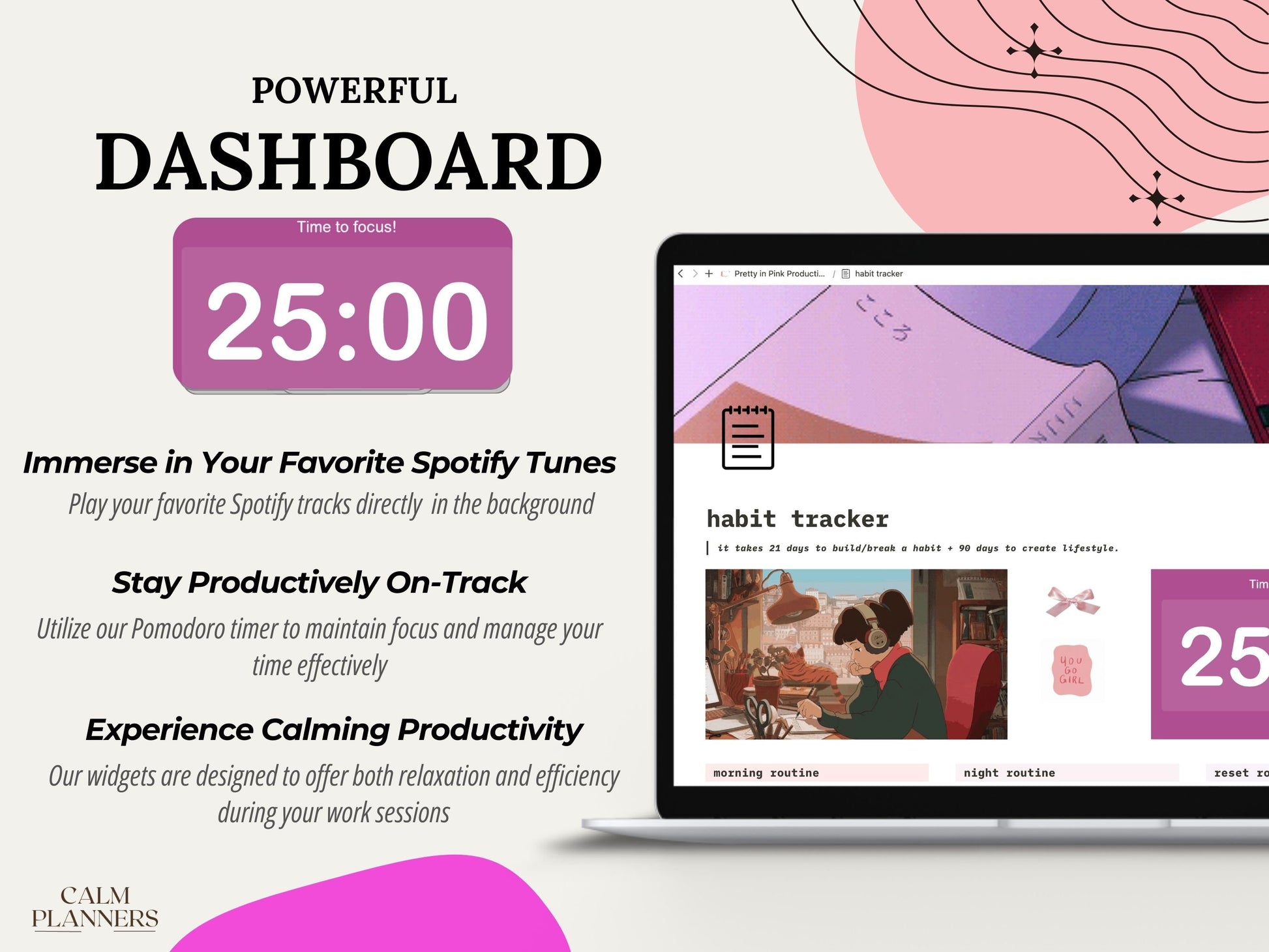 Pretty In Pink Aesthetic Notion Template