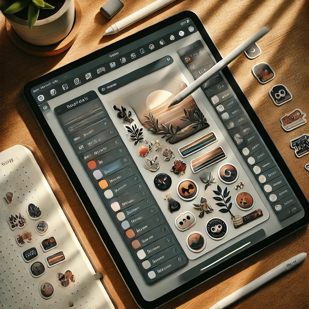Track Draw Digital Sticker Digital Stickers for GoodNotes with Procreate – CalmPlanners