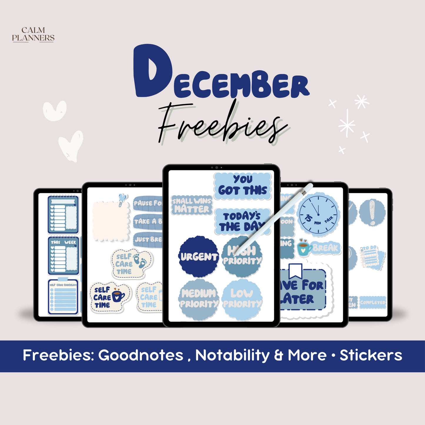 Freebie Winter Productivity Stickers