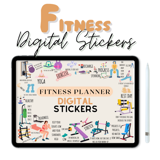 Fitness Planner Digital Sticker Set