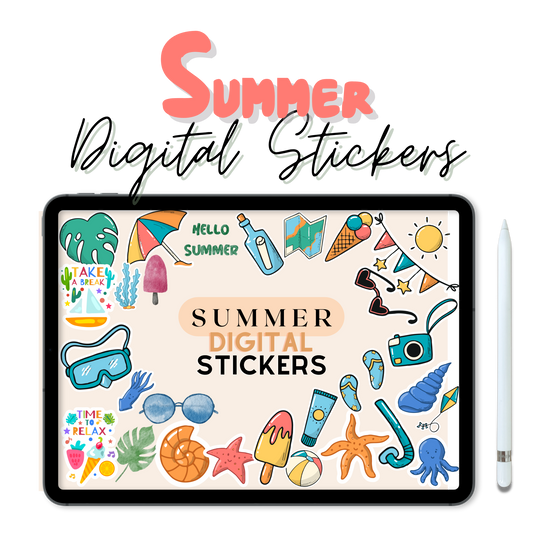 Seasonal Summer Digital Sticker Set