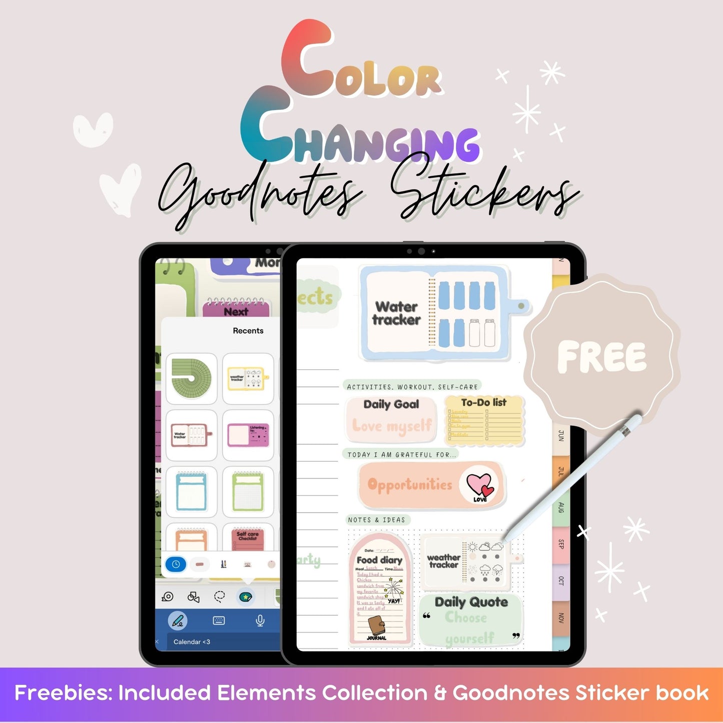 GoodNotes Color-Changing Stickers