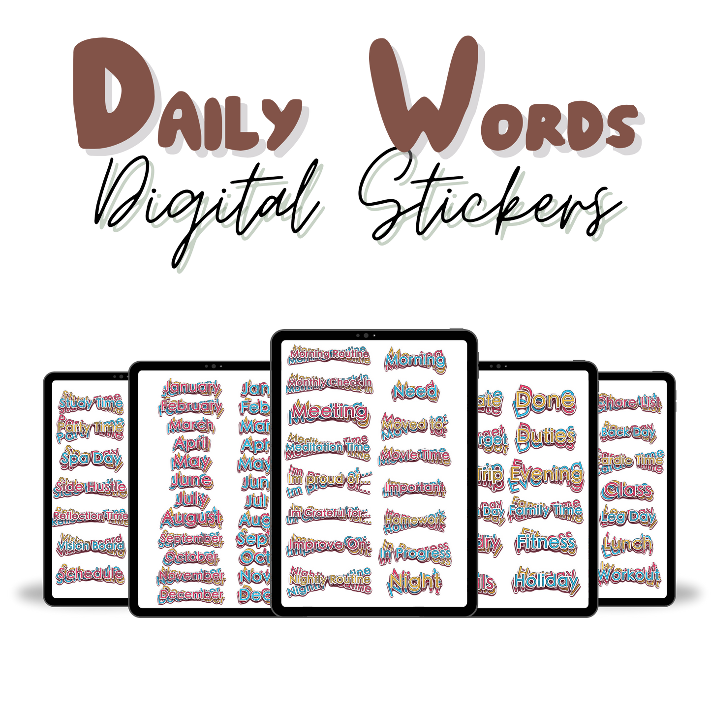 Daily Essential Words Stickers