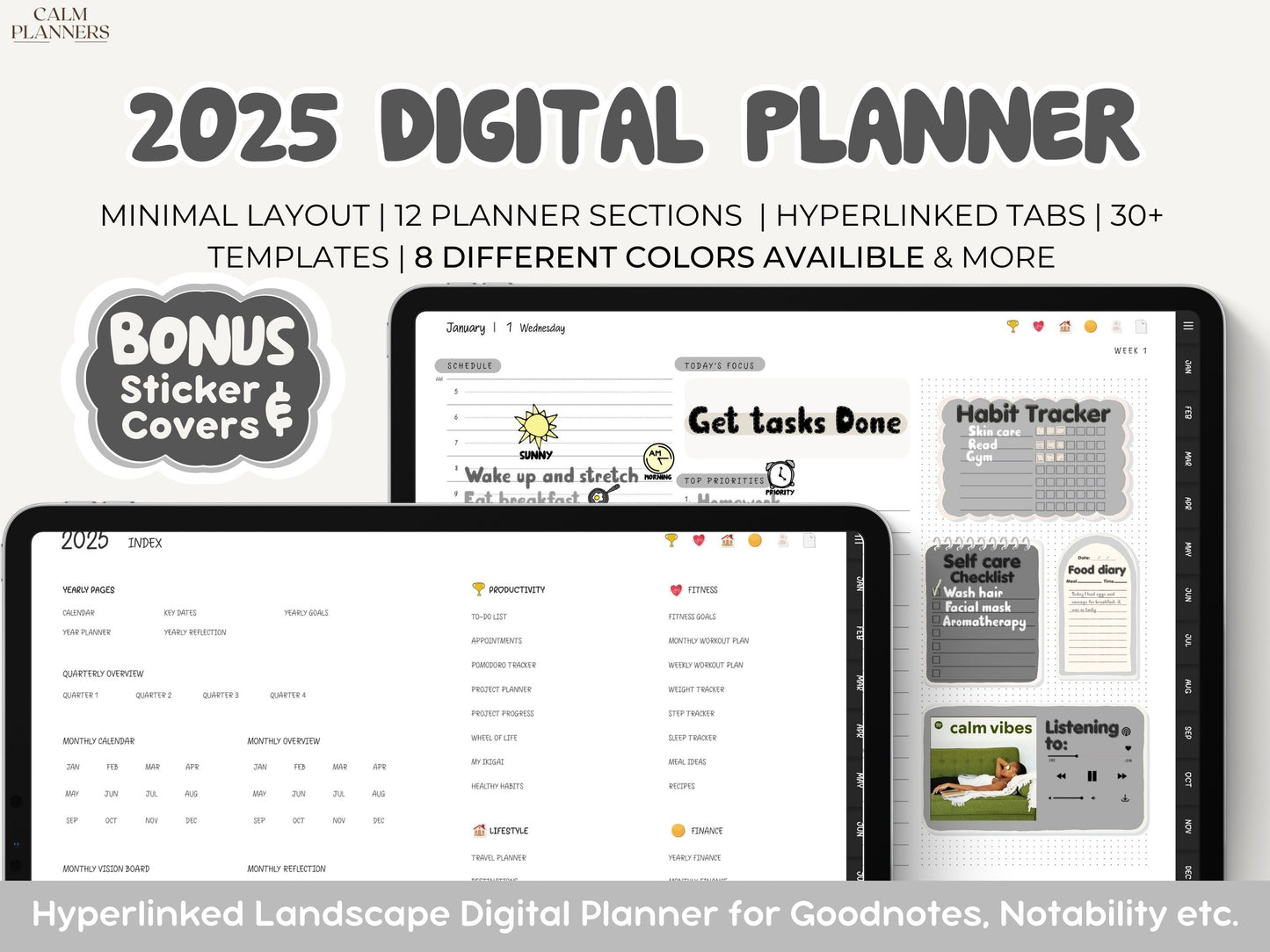 2025 Minimalist Digital Planner