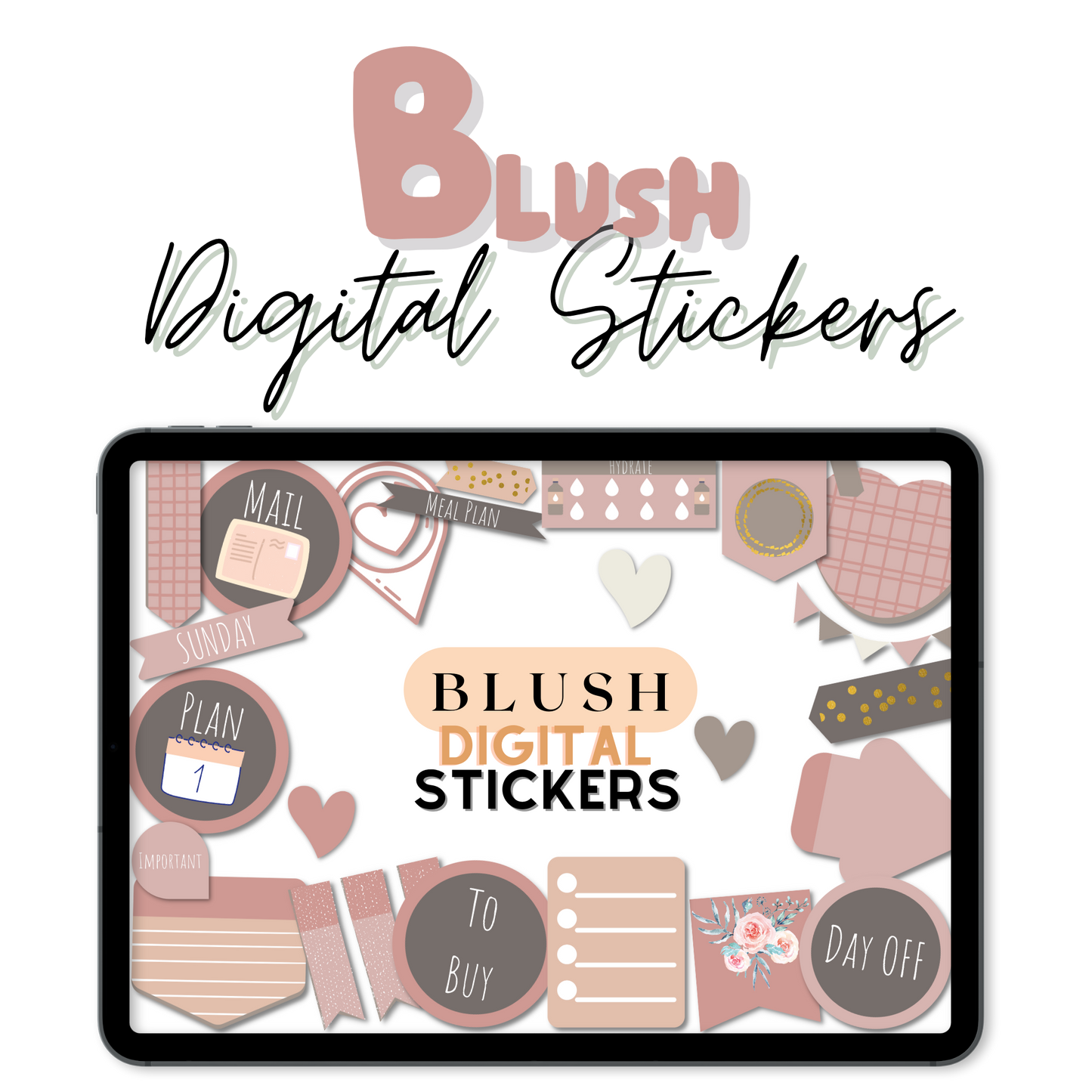 Blush Digital Stickers Set