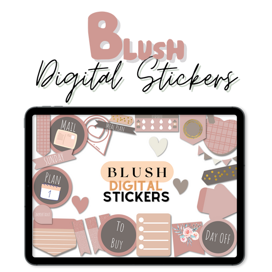 Blush Digital Stickers Set