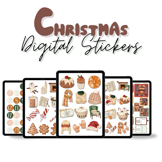 Cozy Christmas Digital Stickers Bundle