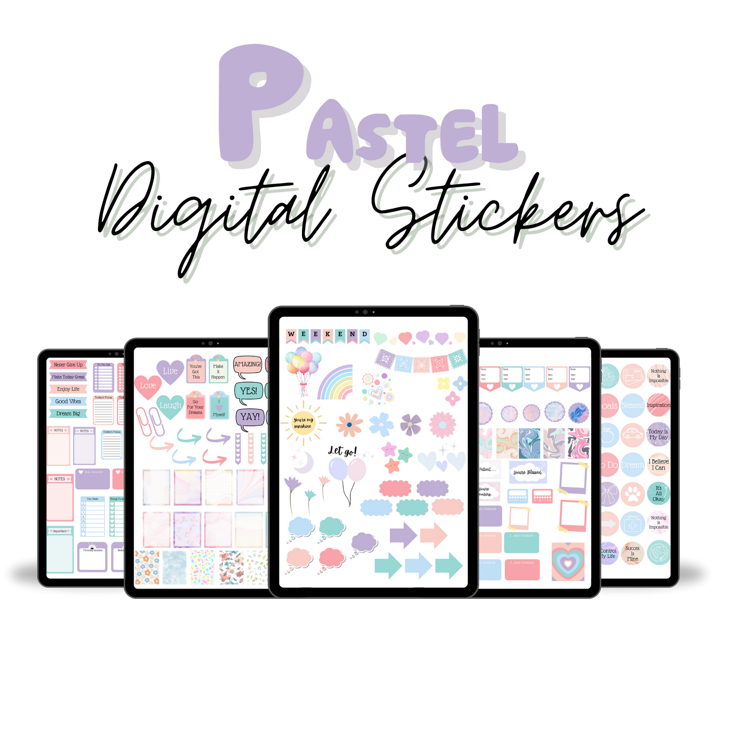 500+ Pastel iPad Sticker Bundle