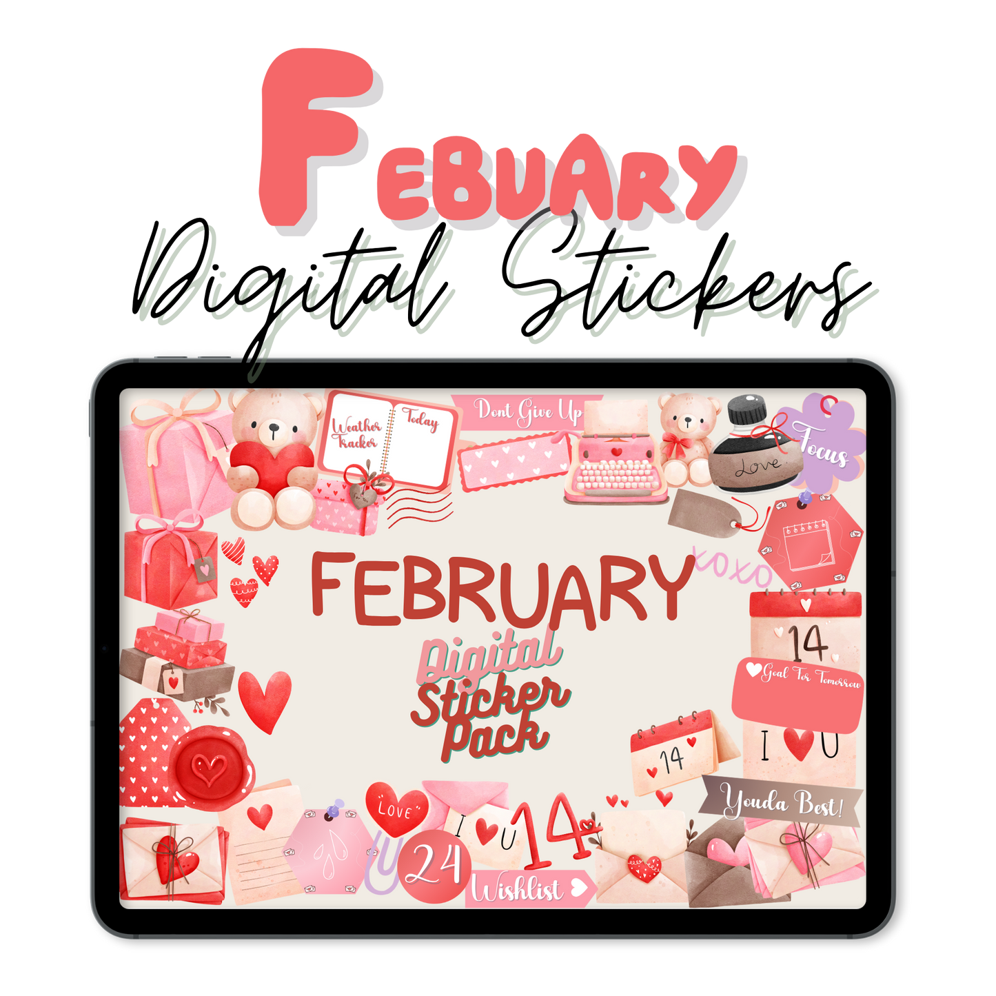 February Monthly Sticker Pack