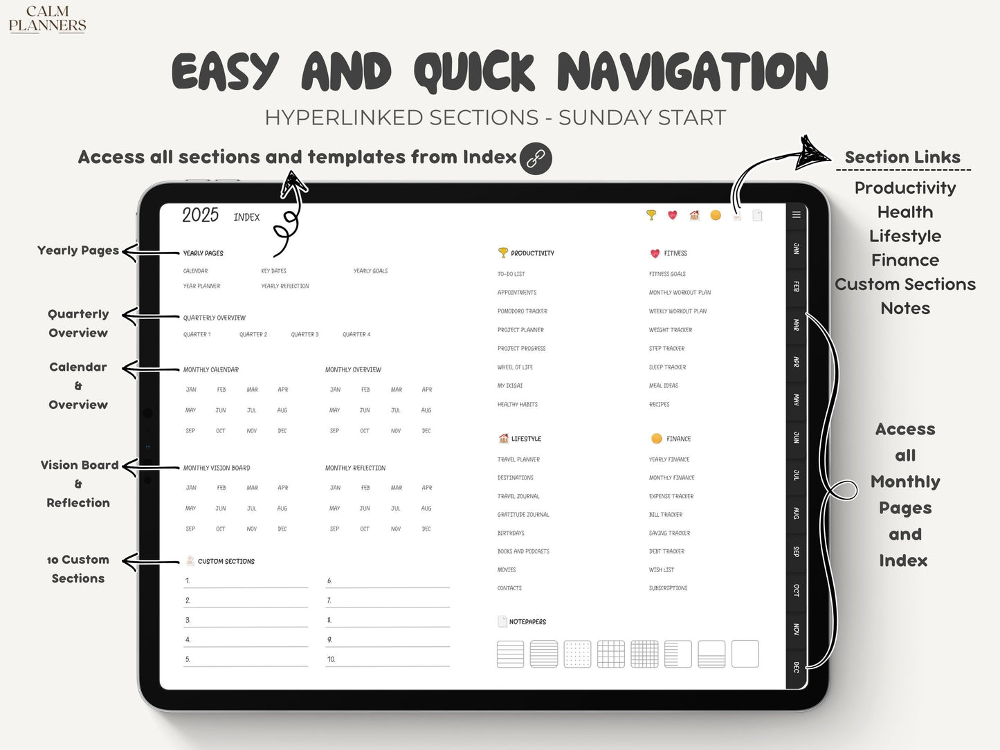 2025 Minimalist Digital Planner