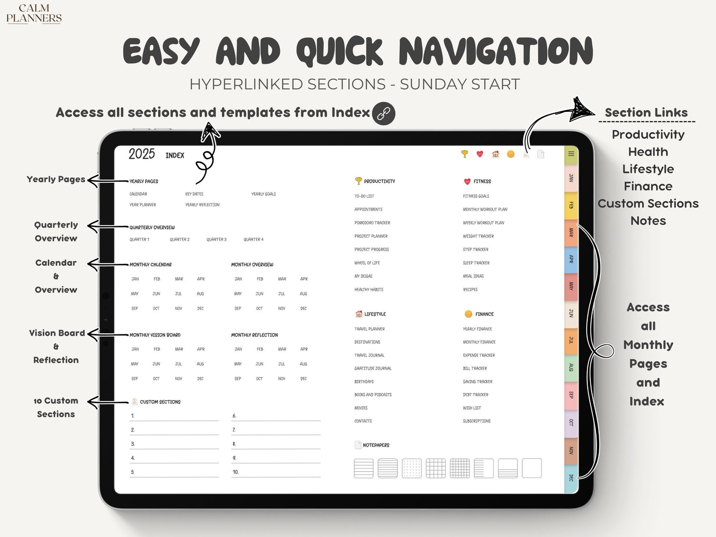 2025 Calm Planners Digital Planner