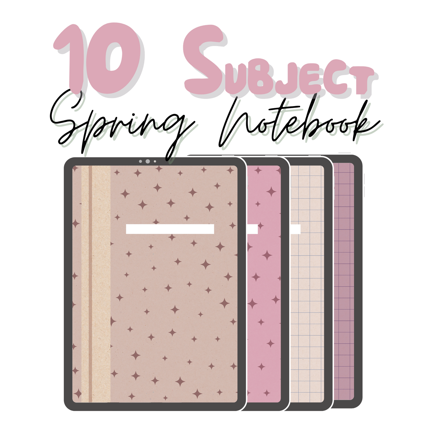 10 Subject Spring Digital Notebook