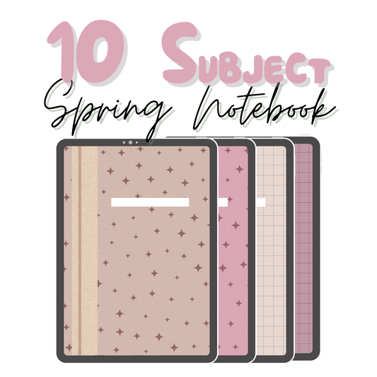 10 Subject Spring Digital Notebook