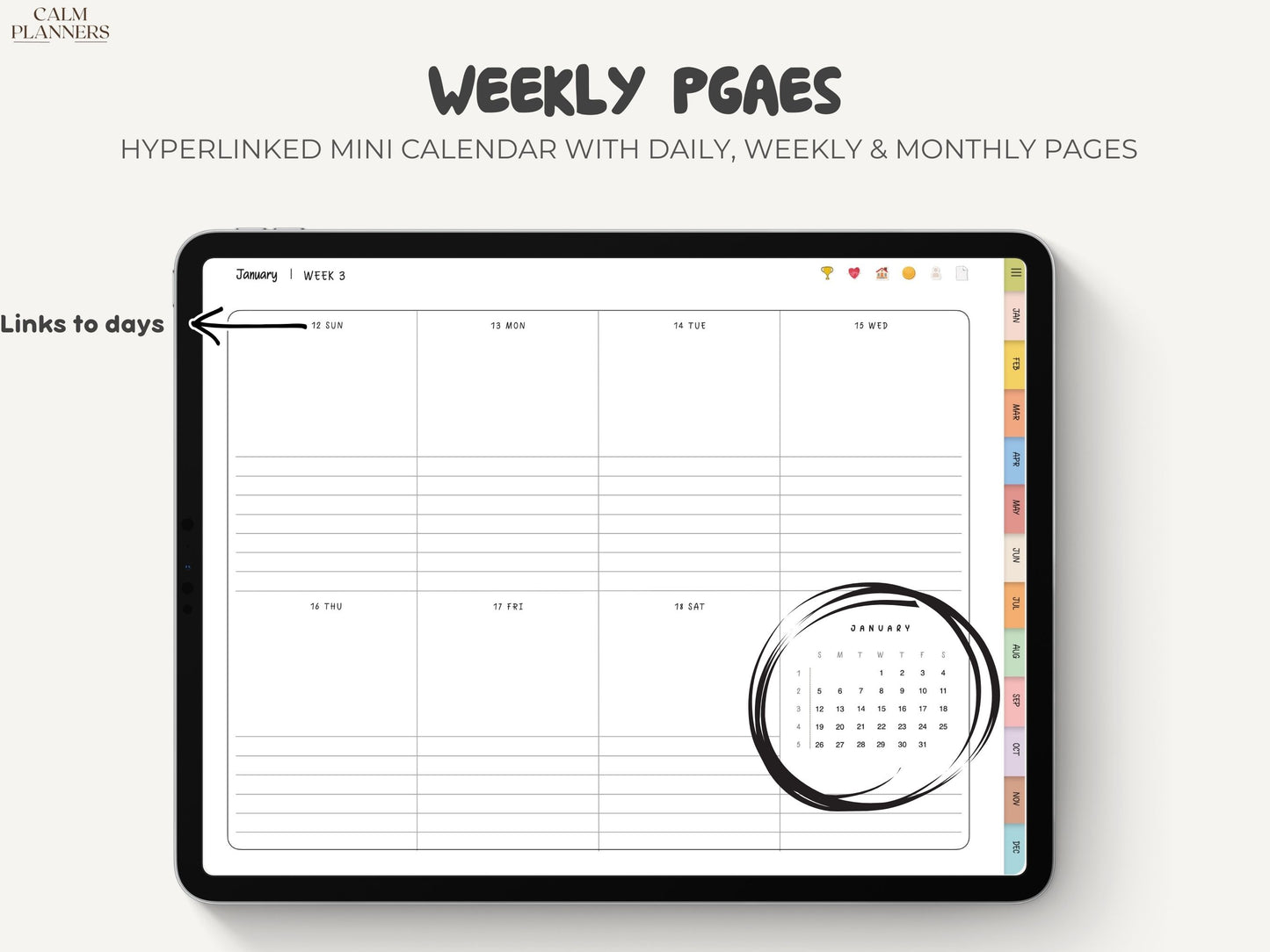 2025 Calm Planners Digital Planner