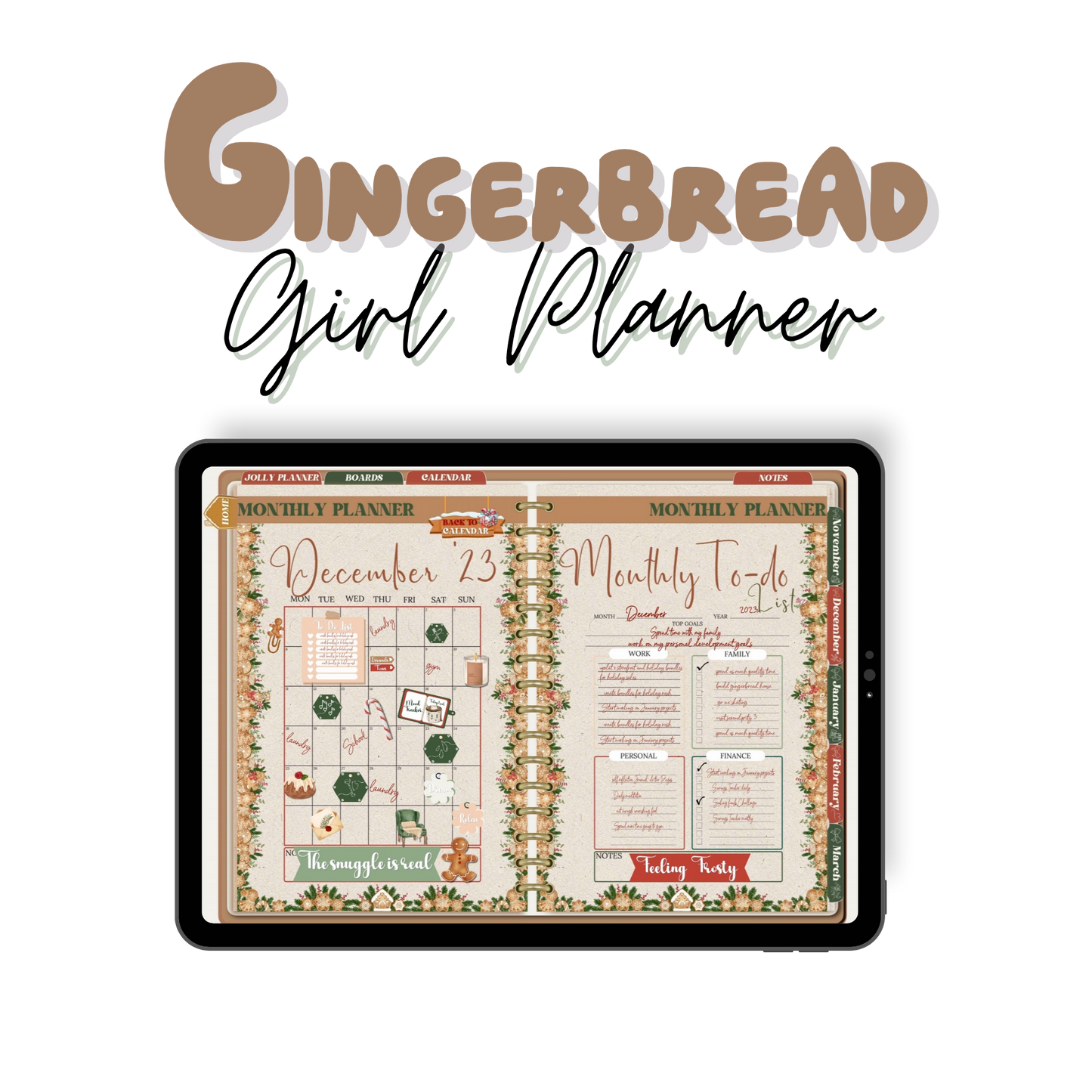 The Gingerbread Girl Seasonal Planner