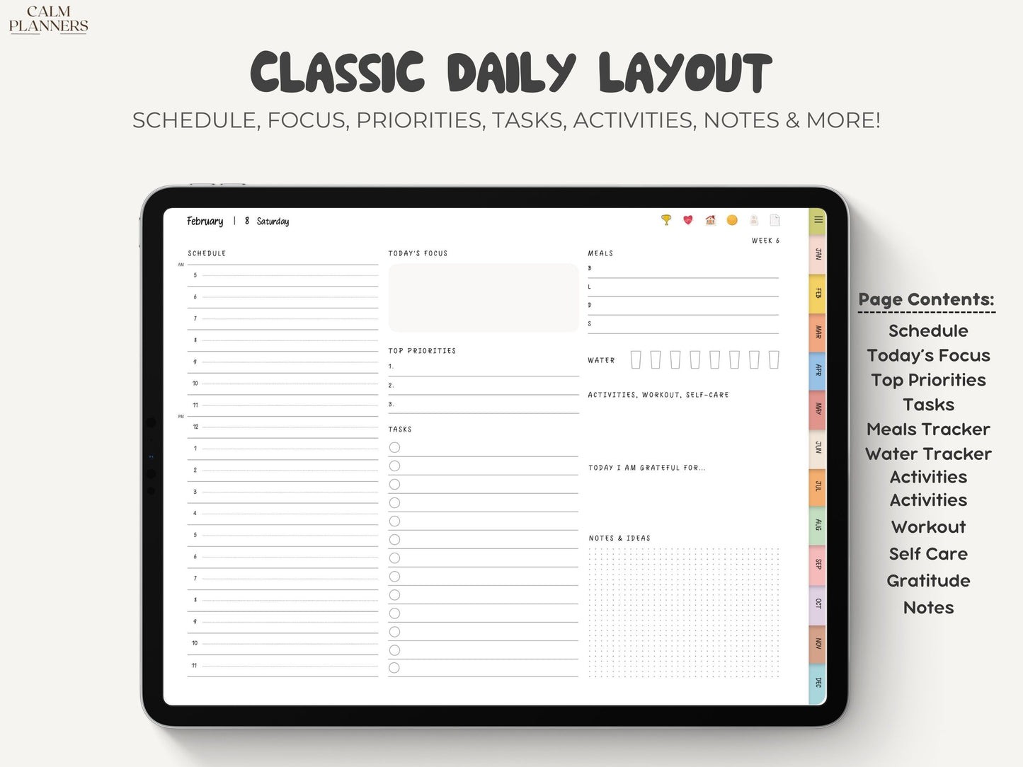 2025 Calm Planners Digital Planner