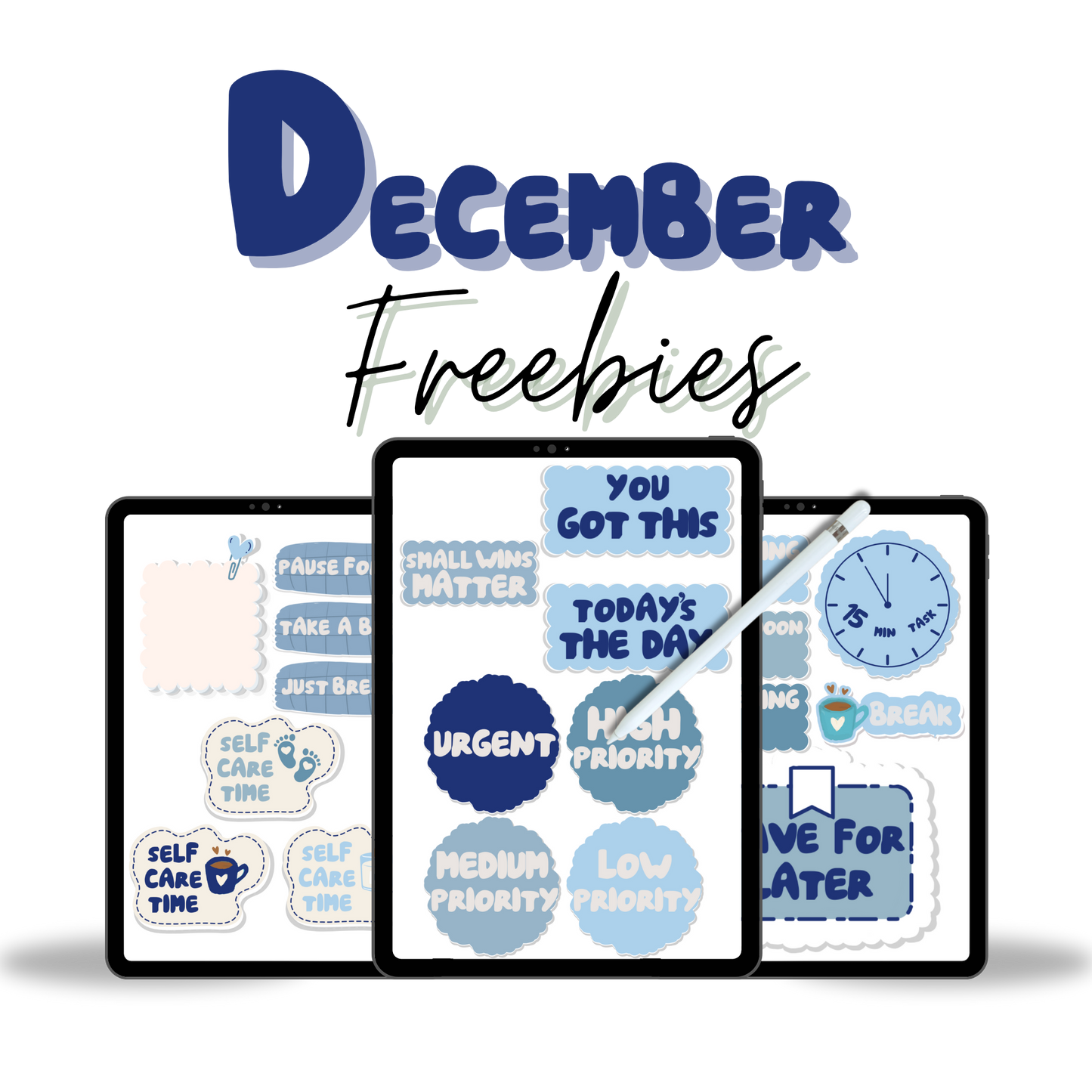 Freebie Winter Productivity Stickers