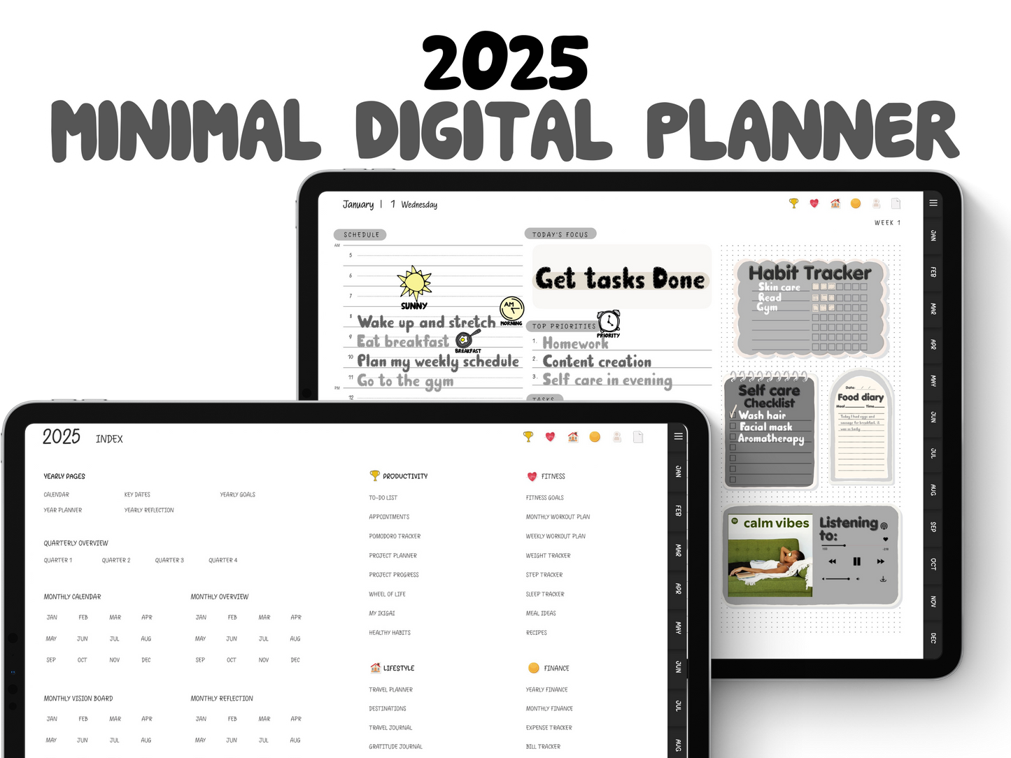 2025 Minimalist Digital Planner