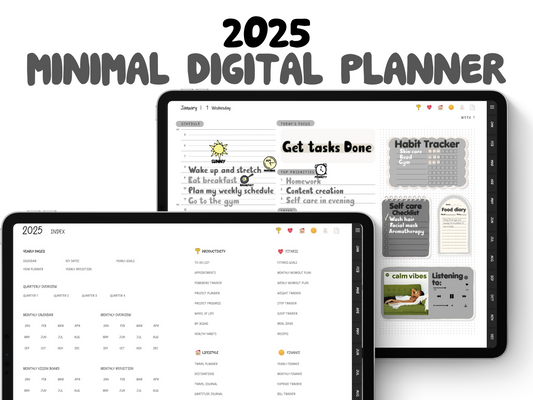 2025 Minimalist Digital Planner