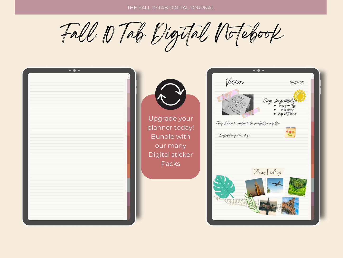 10 Subject Fall Digital Notebook