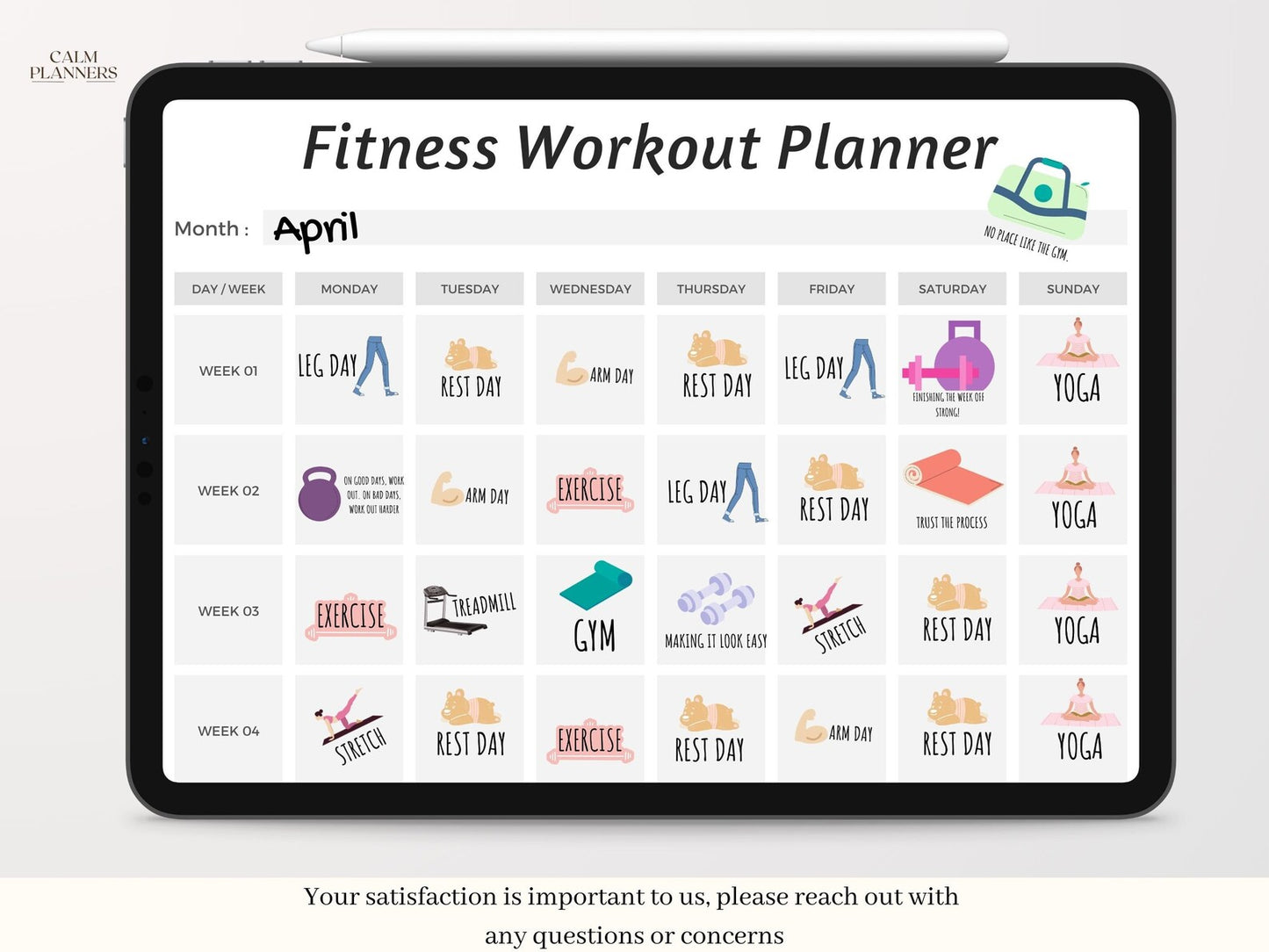 Fitness Planner Digital Sticker Set