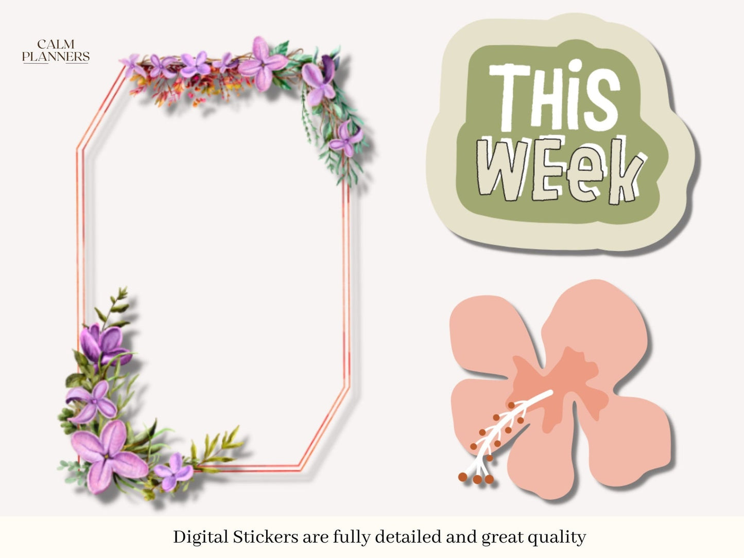 Botanical Digital Sticker Set