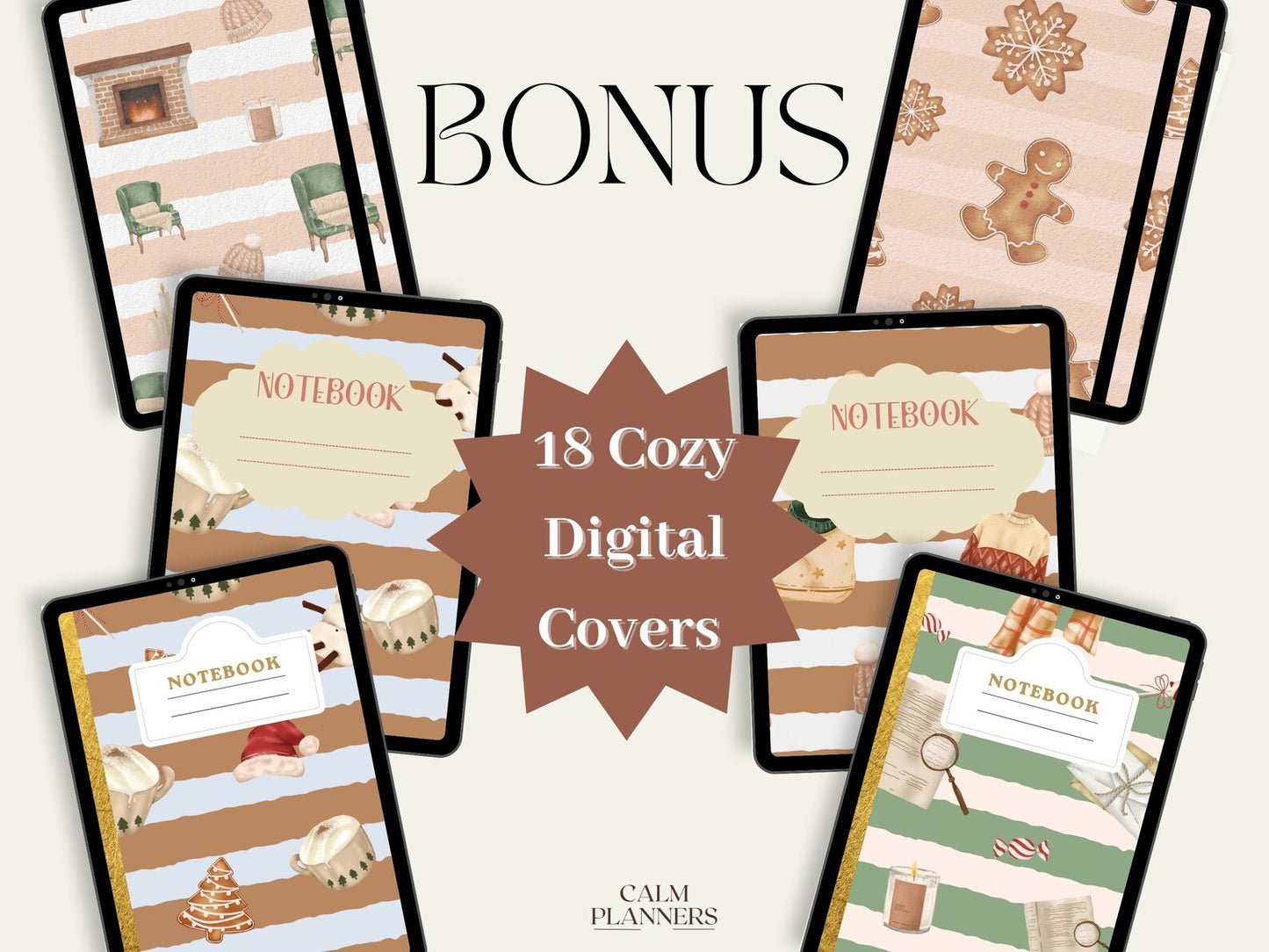 Cozy Christmas Digital Stickers Bundle