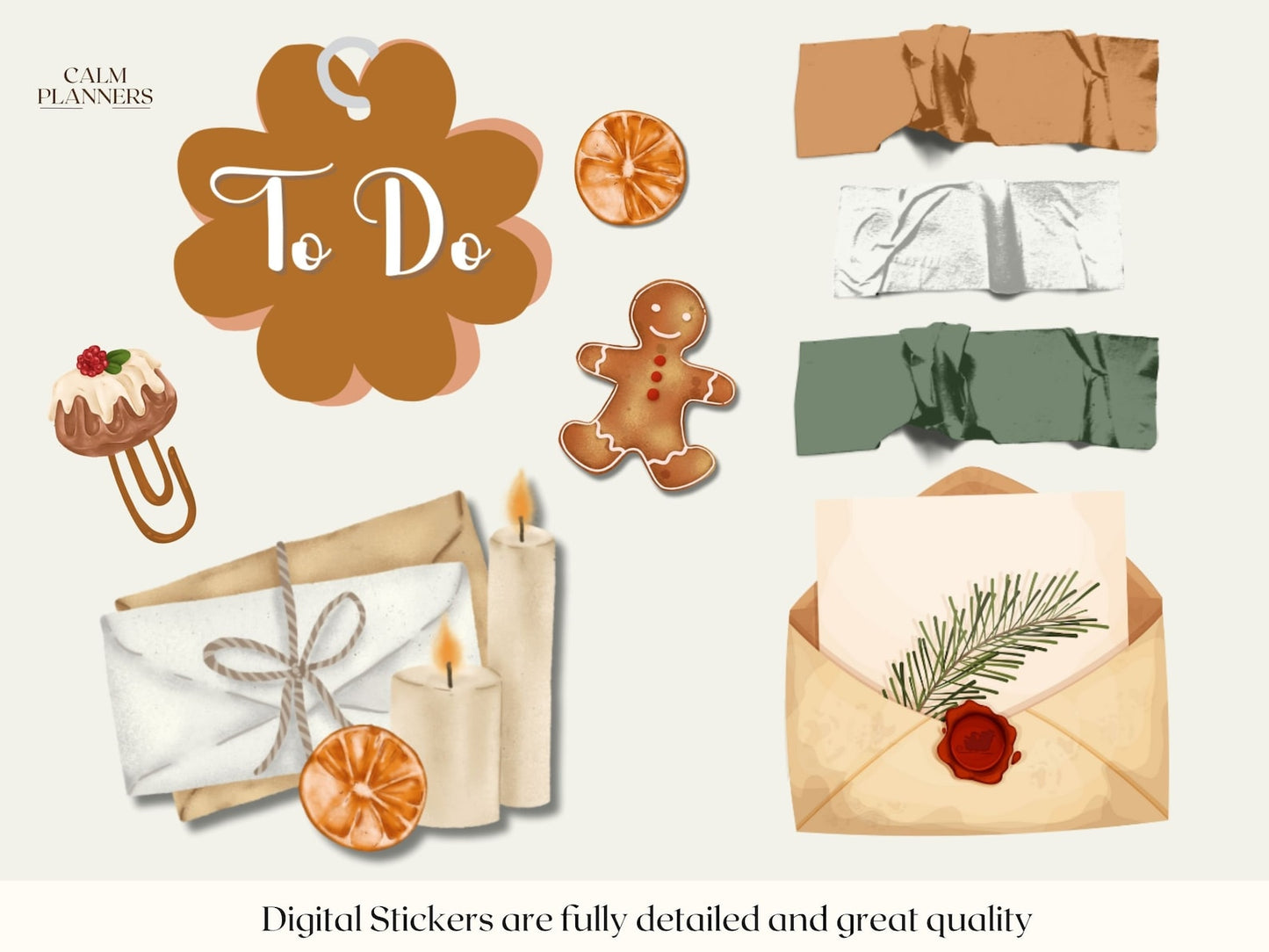 Cozy Christmas Digital Stickers Bundle