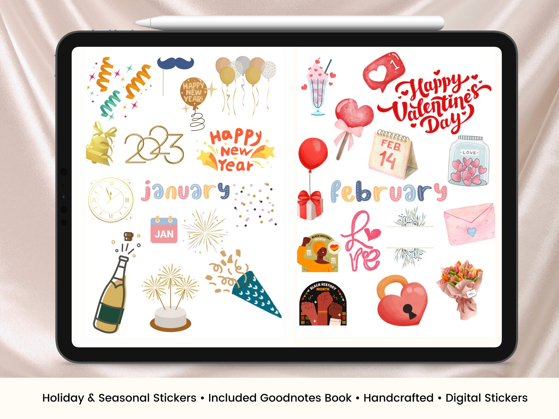 Yearly holiday Digital Stickers