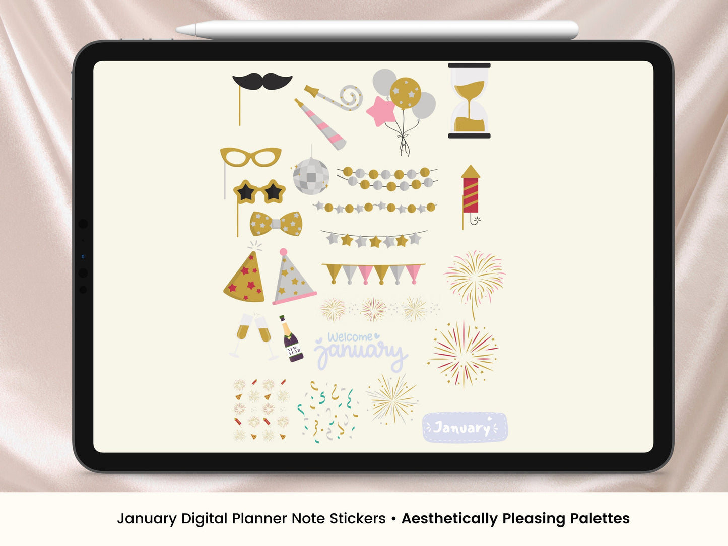 January Monthly Digital Stickers