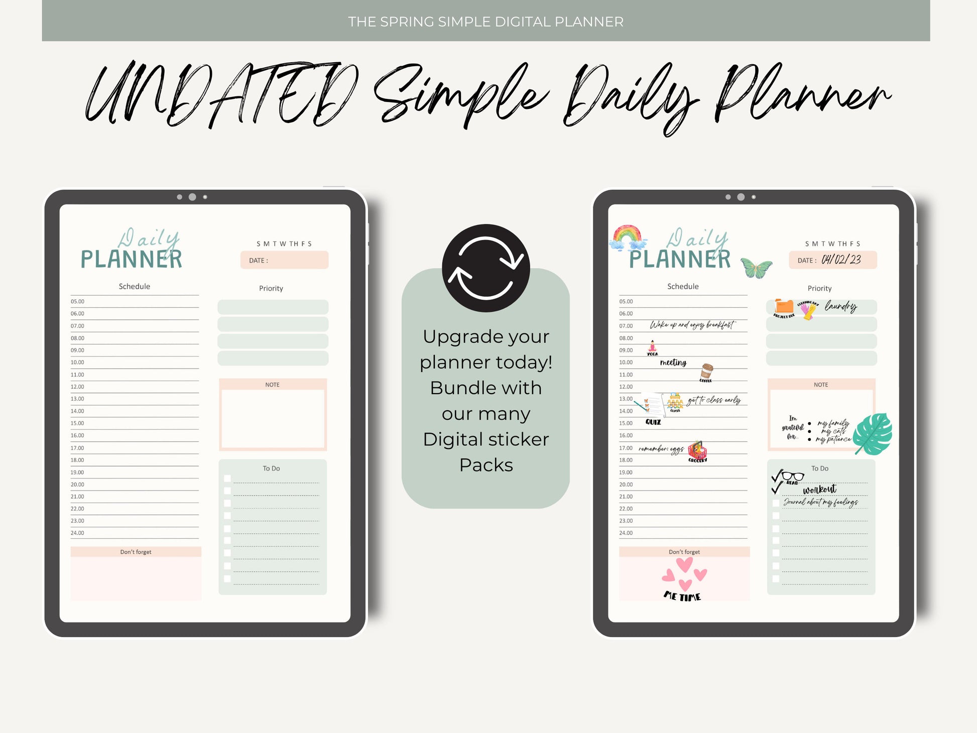 Undated Simple Digital Planner