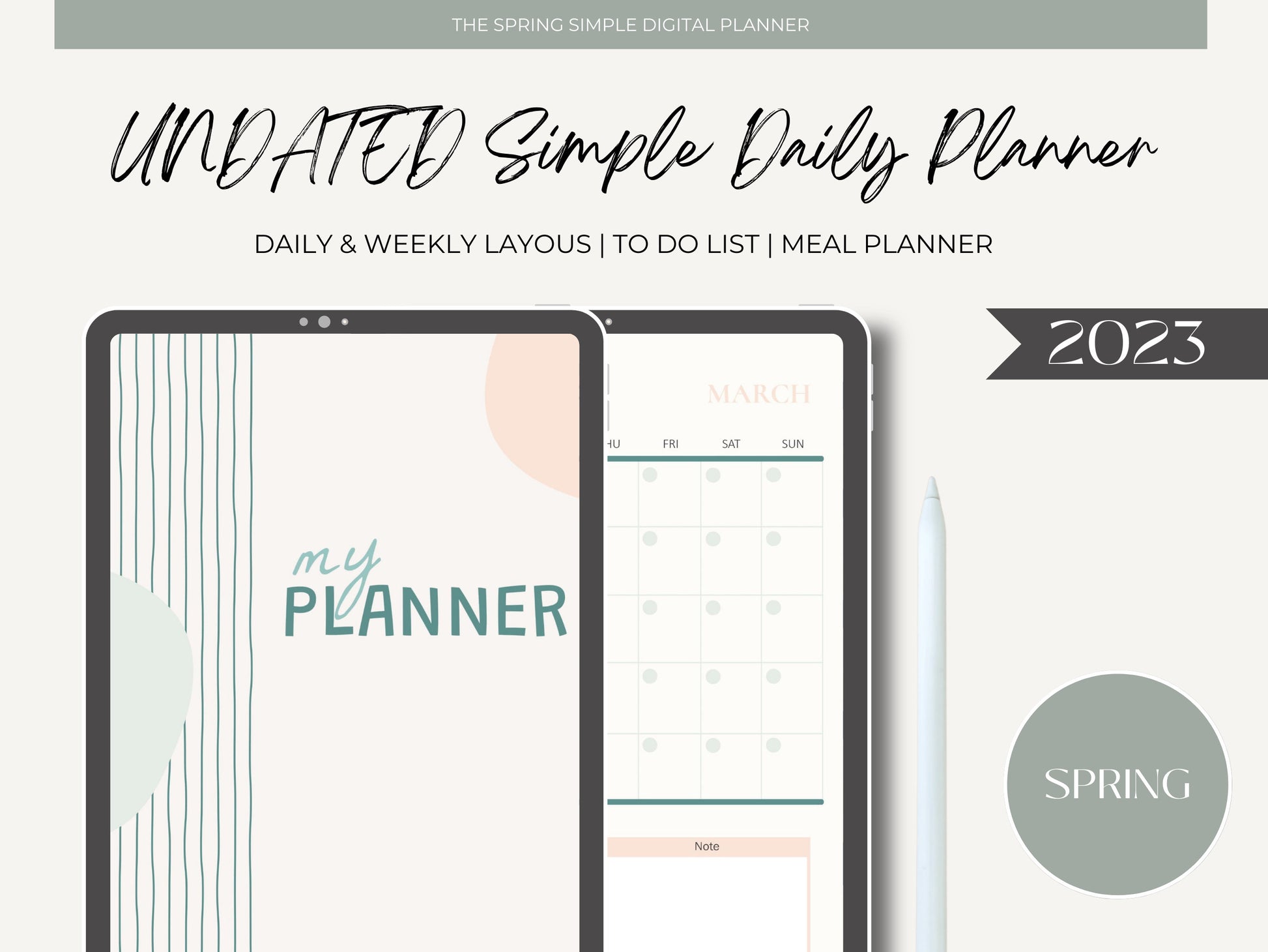 Undated Simple Digital Planner